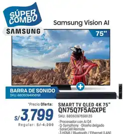 El Gallo Más Gallo Samsung smart tv qled 4k 75" oferta
