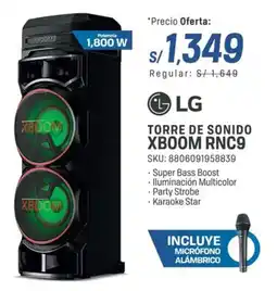 El Gallo Más Gallo Lg torre de sonido xboom RNC9 oferta