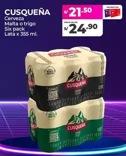 Vega Cusqueña cerveza malta o trigo oferta