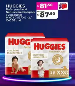 Vega Huggies Pañal para bebé Natural care hiperpack oferta
