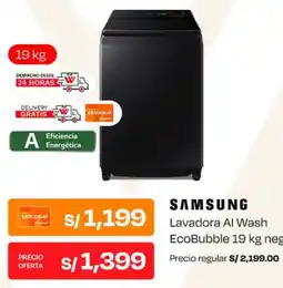 Wong Samsung lavadora al wash ecobubble oferta