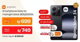 Wong Xiaomi smartphone note 14 oferta
