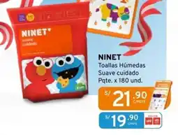 Mifarma Ninet toallas húmedas suave cuidado oferta