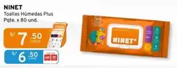 Mifarma Ninet toallas húmedas plus oferta