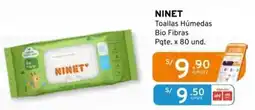 Mifarma Ninet toallas húmedas bio fibras oferta