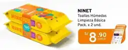 Mifarma Ninet toallas húmedas limpieza básica oferta