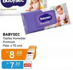 Mifarma Babysec toallas humedas premium oferta