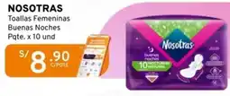 Mifarma Nosotras toallas femeninas buenas noches oferta