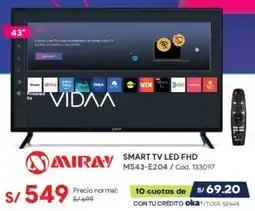 Hiraoka Miray smart tv 43" oferta