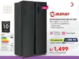 Hiraoka Miray refrigeradora side by side oferta
