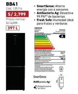 Hiraoka Panasonic Refrigeradoras BB41 oferta
