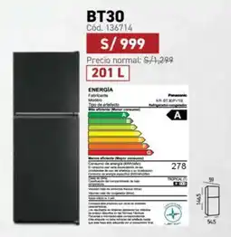 Hiraoka Panasonic Refrigeradoras BT30 oferta