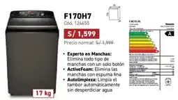 Hiraoka Panasonic Lavadora F170H7 oferta