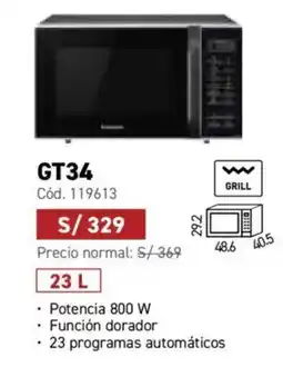 Hiraoka Panasonic Microondas GT34 oferta