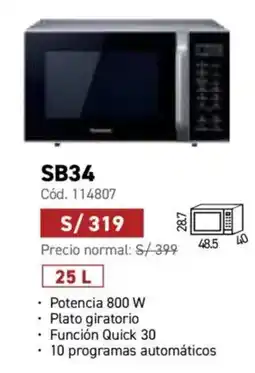 Hiraoka Panasonic Microondas SB34 oferta