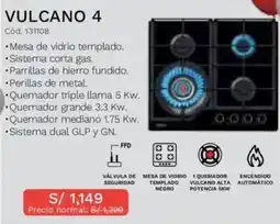 Hiraoka Klimatic Vulcano 4 Cocina Empotrable oferta