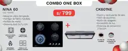 Klimatic Nina 60 Cocina Empotrable + CK601NE Campana Extractora
