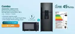Hiraoka Mabe Horno de microondas 25 L + Refrigerador automático 382 L oferta