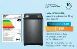 Hiraoka Mabe Lavadora automática 14 kg oferta