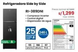 Hiraoka Indurama Refrigeradora Side by Side oferta