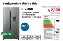 Hiraoka Indurama Refrigeradora Side by Side oferta