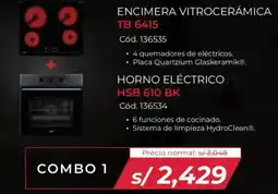 Hiraoka Teka encimera vitrocerámica + horno eléctrico oferta