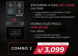 Hiraoka Teka encimera a gas + horno eléctrico oferta