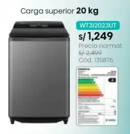 Hiraoka Hisense Lavadora Carga superior 20 kg oferta