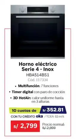 Hiraoka Horno eléctrico Serie 4 - Inox oferta