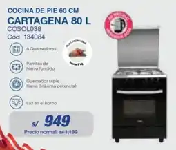 Hiraoka Cocina de pie 60 cm Cartagena 80 L oferta