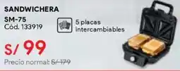 Hiraoka Sandwichera SM-75 oferta
