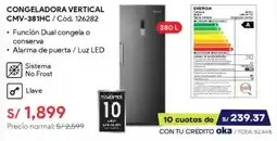 Hiraoka Miray congeladora vertical CMV-381HC oferta