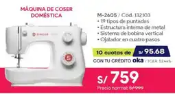Hiraoka Singer máquina de coser doméstica oferta