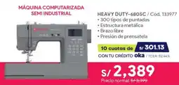 Hiraoka Singer máquina computarizada semi industrial oferta
