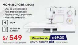 Hiraoka Miray Máquinas de coser MQM-350 oferta
