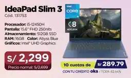 Hiraoka Lenovo ideapad slim 3 core oferta