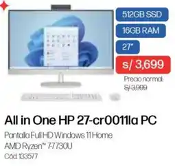 Hiraoka Hp in one 27-cr0011la pc 27" oferta