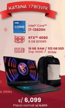 Hiraoka MSi laptop katana 17B13VFK oferta