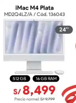 Hiraoka Imac m4 plata 24" oferta