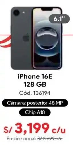 Hiraoka iPhone 16E 6.1" oferta