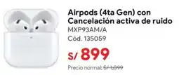 Hiraoka Airpods (4ta gen) con cancelación activa de ruido oferta