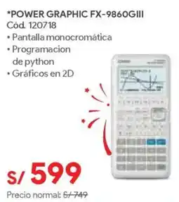 Hiraoka Casio power graphic FX-9860GIII oferta