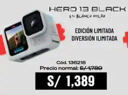 Hiraoka GoPro herd 13 black en blanco polar oferta