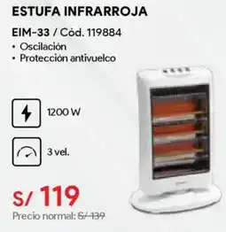 Hiraoka Estufa infrarroja oferta