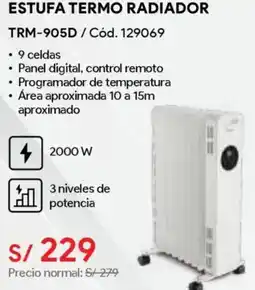 Hiraoka Estufa termo radiador oferta