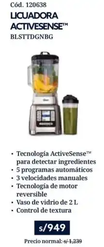 Hiraoka Oster licuadora activesense oferta