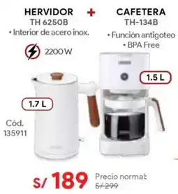 Hiraoka Hervidor + cafetera oferta