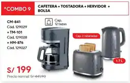 Hiraoka Miray cafetera + tostadora + hervidor + bolsa oferta