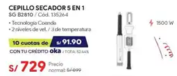 Hiraoka Siegen cepillo secador 5 en 1 oferta