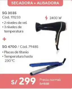 Hiraoka Siegen secadora + alisadora oferta